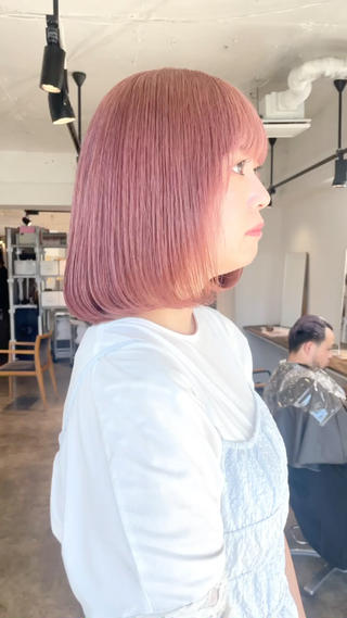 ミディアム カラー 暖色カラー🍒 ケアブリーチ/akiのヘアスタイル