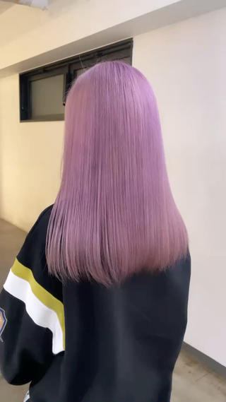 セミロング カラー 暖色カラー🍒 ケアブリーチ/akiのヘアスタイル