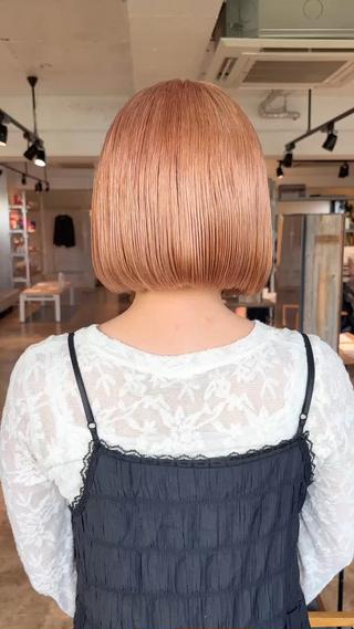 #オレンジベージュ #ミルクティーベージュ #ブリーチカラー #ダブルカラー #学割U24 