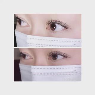 ビューラーとマスカラをしたような、程よい華やかさで、お顔に馴染みやすいデザインご希望目尻は優しくみせたいということで、カールをゆるめてます︎︎ 