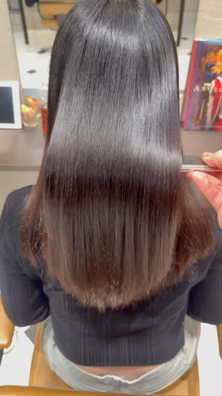 さら艶ストレート(何もつけず乾かしたのみ) 