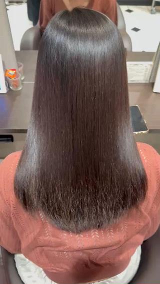 縮毛矯正 乾かしたのみ仕上がり 
