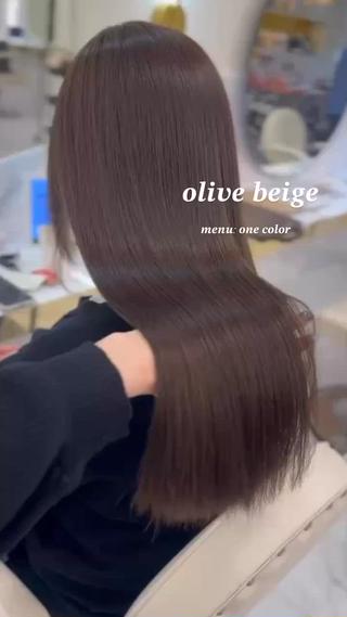 ロング カラー ワンホン×髪質改善 つのーか🩶‪🫧のヘアスタイル