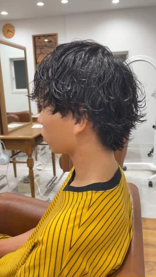 パーマ メンズ 角田 楓のヘアスタイル