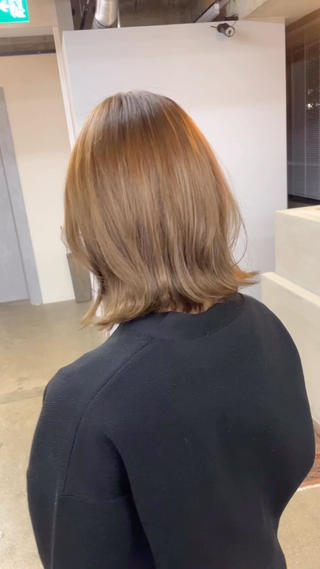 ノーブリーチで明るめなベージュカラー 