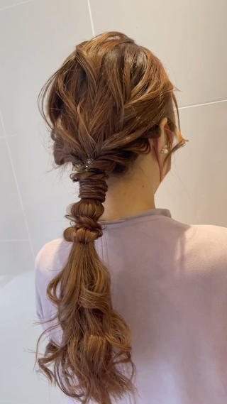 ローポニーアレンジ(金箔付き) 