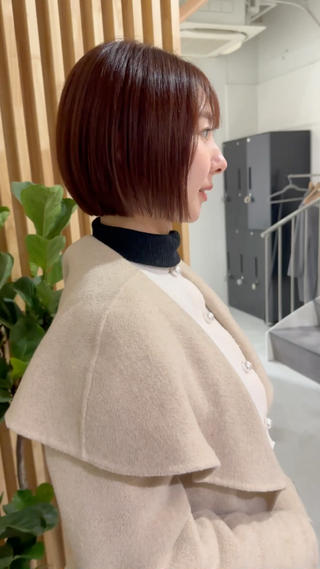 ◎ご自分でも扱いやすいミニボブに◎一人一人、髪質や毛量、頭の形や骨格、生え癖なども違ってくるので、その人に合わせたカットを◎ 