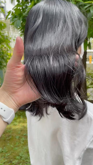 黒髪透明感カラー 