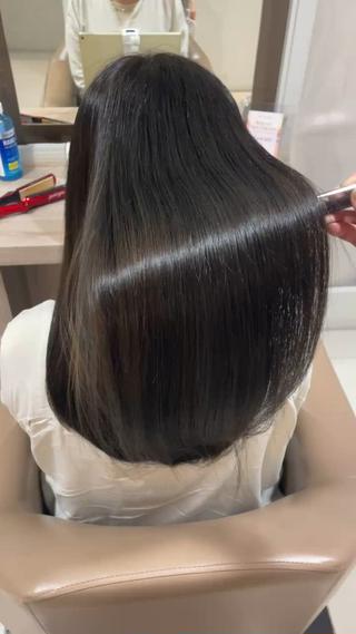 #髪質改善#髪質改善縮毛矯正#微酸性ストレート#艶髪