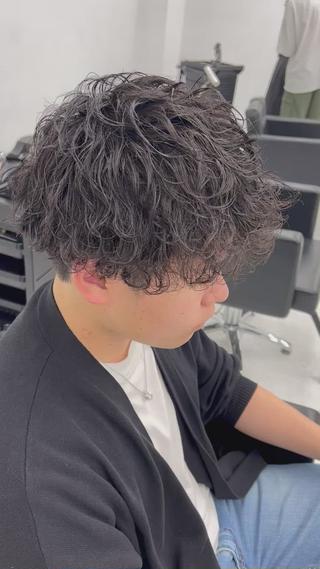 ショート パーマ メンズ 柏メンズカットパーマ NO.1タイチのヘアスタイル