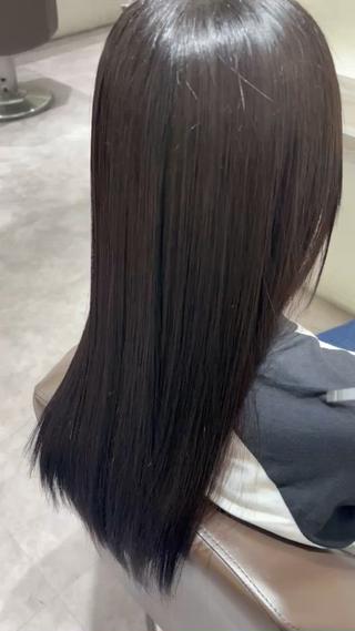 縮毛矯正かけてから1ヶ月後の髪質改善 