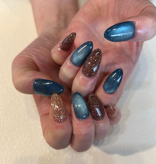 ︎flash magnet【navy】
︎glitter【gold,brown】 