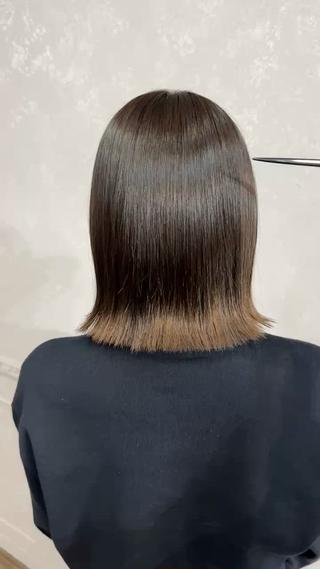 薬剤選定にこだわった縮毛矯正でツヤツヤにしました 