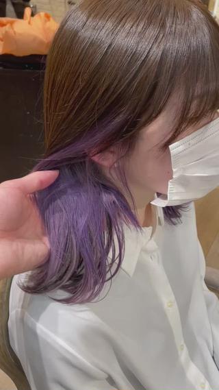 セミロング 亀川蓮 Agu hairのヘアスタイル