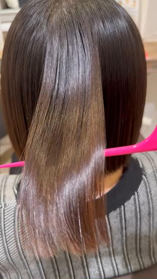 縮毛矯正で艶髪 