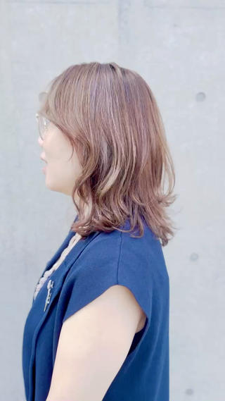 ミディアム カラー Litmus hair salon所属・二子玉川/脱白髪染 /髪質改善/ソーエンのヘアスタイル
