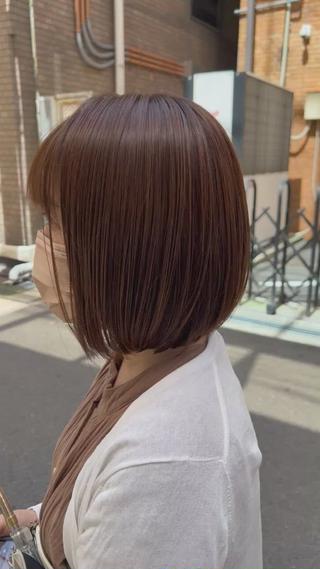 ショート カラー 髪質改善ストレート Kantaのヘアスタイル