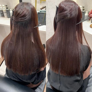 ロング カラー 髪質改善ストレート Kantaのヘアスタイル