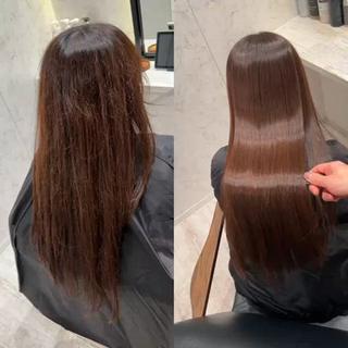 ロング カラー 髪質改善ストレート Kantaのヘアスタイル