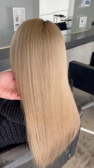 エクステ40本
ブロンドベージュカラー×馴染ませシールエクステ 