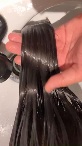 こちら2stepトリートメントのトリートメント後でございます
うる艶感がとてもとても素敵な仕上がりになっております 