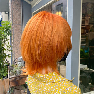 ビビットオレンジカラー

※ブリーチ必須です。


カラートリートメント×カラー剤　で作る、
ビビットオレンジカラー

カラートリートメントを混ぜることで、
色持ちが格段に良くなります！！！

とってもおすすめのカラーです︎
 