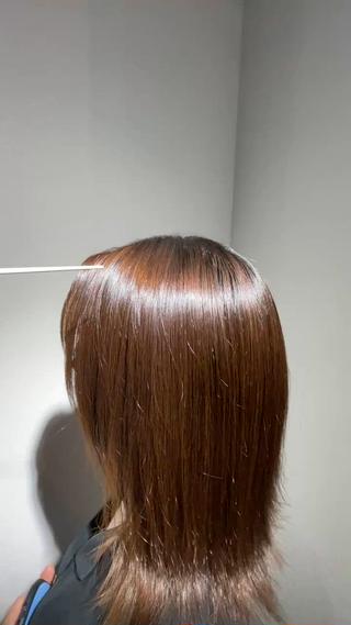 セミロング カラー パーマ 篠原 侑作のヘアスタイル