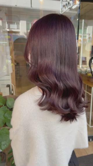 ブリーチなしピンクラベンダー 