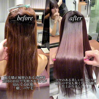 ロング Miyu’s所属・縮毛矯正特化 髪質改善辻良輝のヘアスタイル