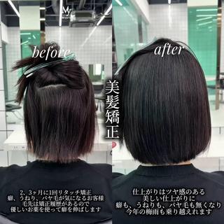 ショート Miyu’s所属・縮毛矯正特化 髪質改善辻良輝のヘアスタイル