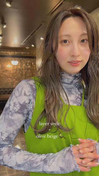 ロング カラー haco＋所属・圧倒的デザイン力 店長🎨RENAのヘアスタイル