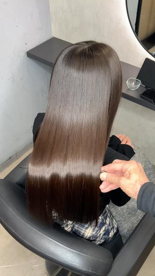 新宿/美髪髪質改善/美髪縮毛矯正/ロング/髪質改善/縮毛矯正/韓国風 