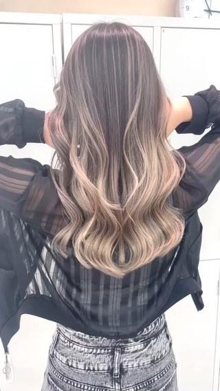 ロング カラー 奥山義進/大宮 /ダブルカラーのヘアスタイル