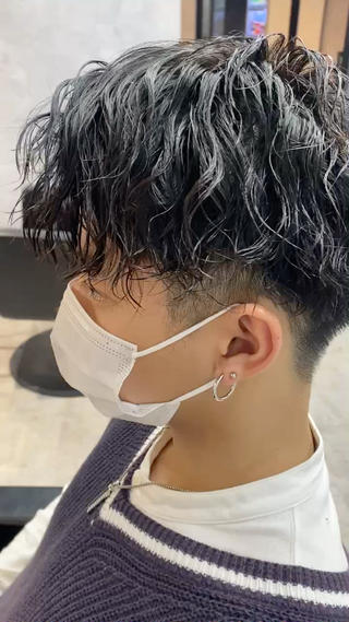 ショート パーマ メンズ ツイストスパイラル/ メンズ特化/中川誠也のヘアスタイル