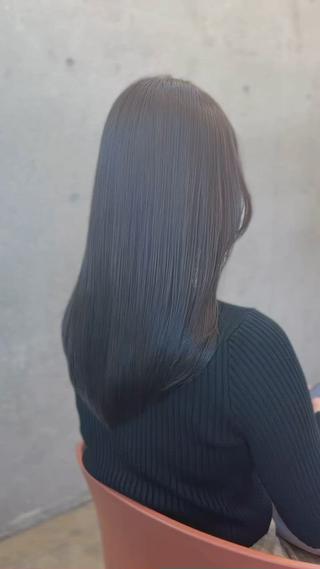 セミロング カラー パーマ AIN.ANLY 明治神宮前所属・ムツキ/品のある 艶カラー/縮毛矯正のヘアスタイル