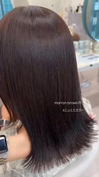 ミディアム カラー 美髪矯正/髪質改善/ 艶髪🤍伊藤梨紗のヘアスタイル