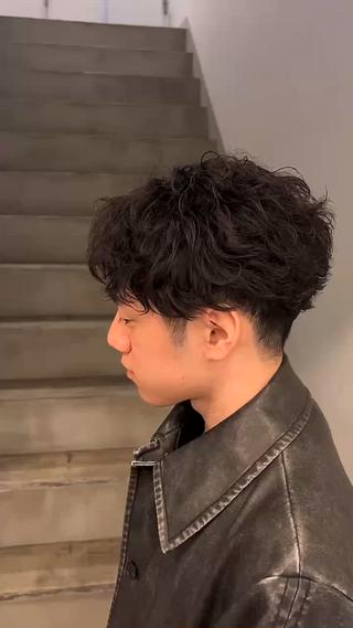 パーマ メンズ メンズハイトーン特化 てるぼうのヘアスタイル