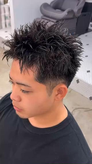 パーマ メンズ メンズハイトーン特化 てるぼうのヘアスタイル