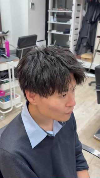 カット+ツイストスパイラルパーマ
 