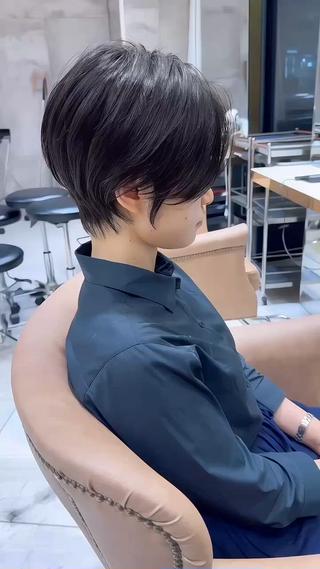 ショート カラー パーマ ヘアアレンジ 【くせ毛解消】縮毛 髪質改善✨たくみ✨のヘアスタイル