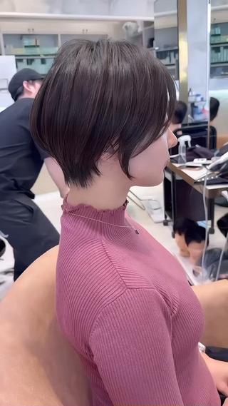 ショート カラー パーマ ヘアアレンジ 【くせ毛解消】縮毛 髪質改善✨たくみ✨のヘアスタイル