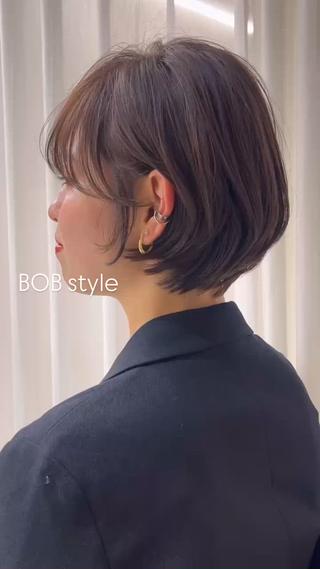 ショート カラー hair salon AcRo 青山所属・表参道/髪質改善/ 大人ボブ/高野紅のヘアスタイル