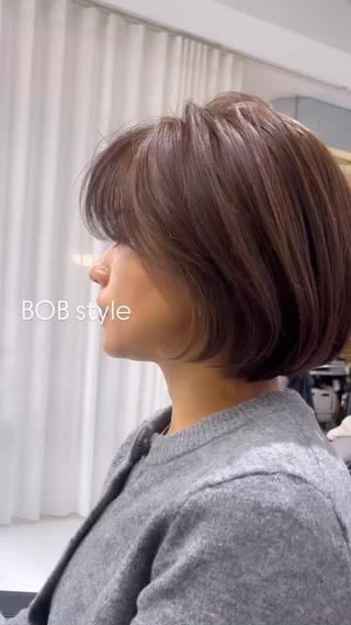 ショート hair salon AcRo 青山所属・表参道/髪質改善/ 大人ボブ/高野紅のヘアスタイル