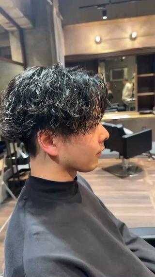 ショート パーマ メンズ メンズ/佐藤 恒輝のヘアスタイル