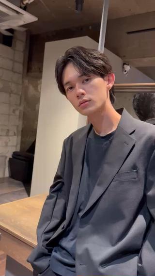 ニュアンスセンターパートダウンパーマ 