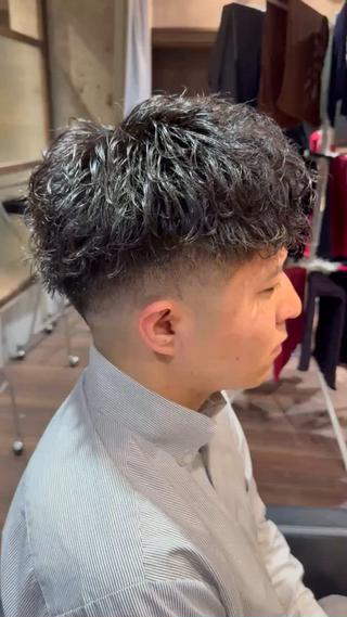 ショート パーマ メンズ メンズ/佐藤 恒輝のヘアスタイル