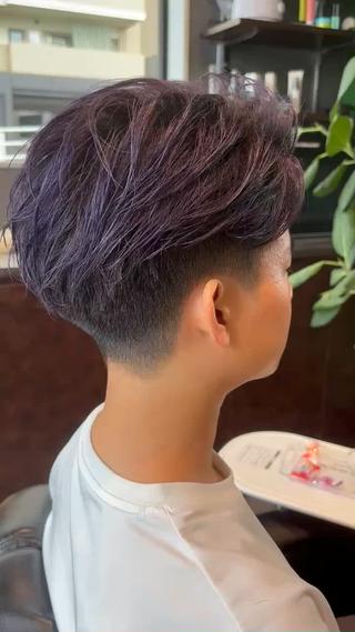 ショート カラー 鼎一真ハイトーン/ パーマ/何でも屋さんのヘアスタイル