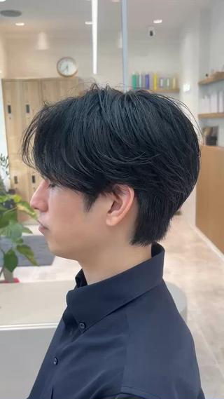 ショート パーマ メンズ 鼎一真ハイトーン/ パーマ/何でも屋さんのヘアスタイル