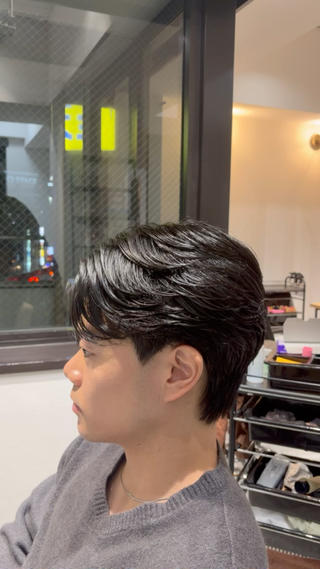 パーマ メンズ 心櫻/メンズパーマ/ ニュアンス/フェザーのヘアスタイル