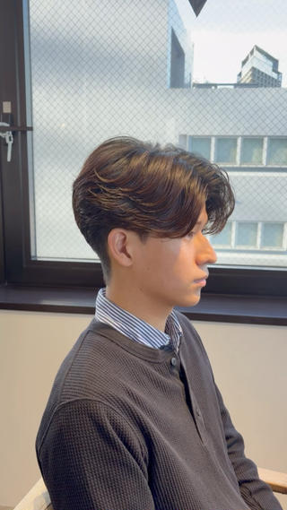 パーマ メンズ 心櫻/メンズパーマ/ ニュアンス/フェザーのヘアスタイル